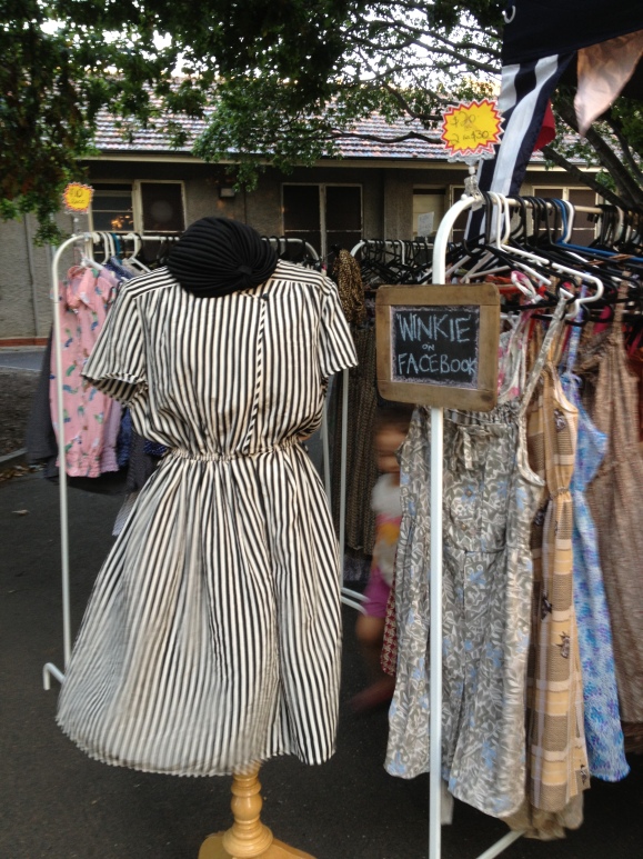 Winkie Vintage clothes stall at Abbotsford Supper Market